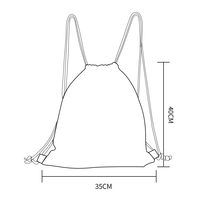 Sac à dos en toile personnalisé avec impression de dessins animés mignons, réutilisable, léger, en coton, avec cordon de serrage, pour cadeau promotionnel