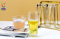 Tasse en verre à bulles de haute qualité, vente en gros, tasse en verre Fragile de 235Ml pour fête de mariage et de noël