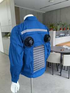 High-Efficiency Luminous <b>Solar</b>-Powered Cooling <b>Fan</b> Vest with Photovoltaic Panels for Outdoor Summer Work Heat Relief - Product Image 4