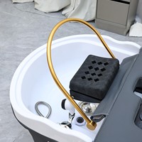 Winplus Équipement de salon de beauté de style spa japonais, lit de massage thaïlandais de luxe pour le spa capillaire, idéal pour les salons de coiffure