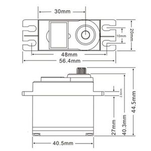 Servo Digital JX PDI 6221MG de 20 KG con Gran Torque, 180 Grados, Engranajes Metálicos, 12 Canales, Alcance de 5 km, Gimbal de 2 Ejes, Escala 1:10 RC - Product Image 6