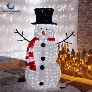 Yeni tasarım ürünleri noel süsleri kardan adam LED noel işık 15 IP65 Motif 70 24 Led dize ışık/demir çerçeve/Akrilik