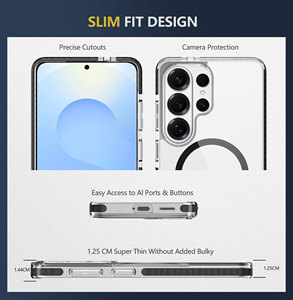 BEELAN New Shockproof Clear TPU PC Magnetic Wireless Charging Back Phone Cover for Samsung S26 Ultra S25 Plus - Product Image 3