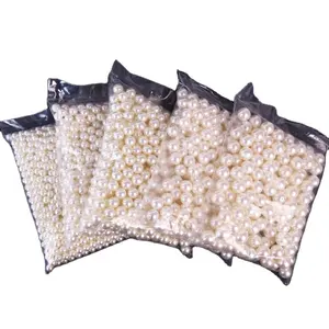Gioielli fai da te all'ingrosso 3 ~ 40mm perline sfuse perle rotonde bianche perle di colore ABS sono perline di plastica con foro di perforazione