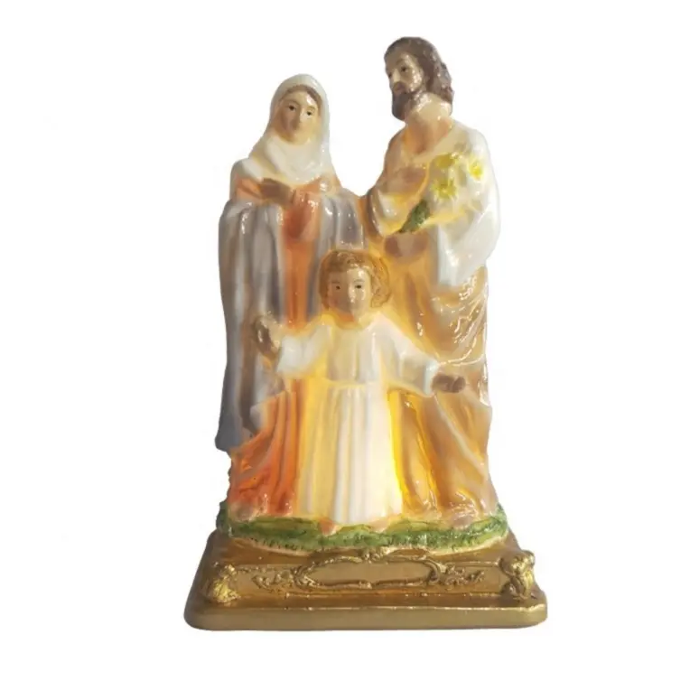 FREE SAMPLE Custom hand made ceramic holy Mary St Joseph and Jesus family statue for home decoration