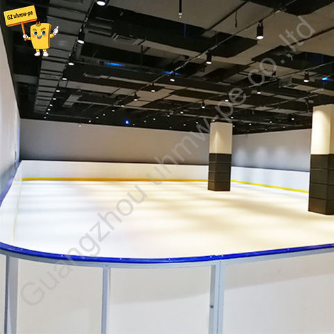 DIY Home Indoor Ice Rink Tiles, Interlocking Plastic Ice Skating Panels for Family Backyard