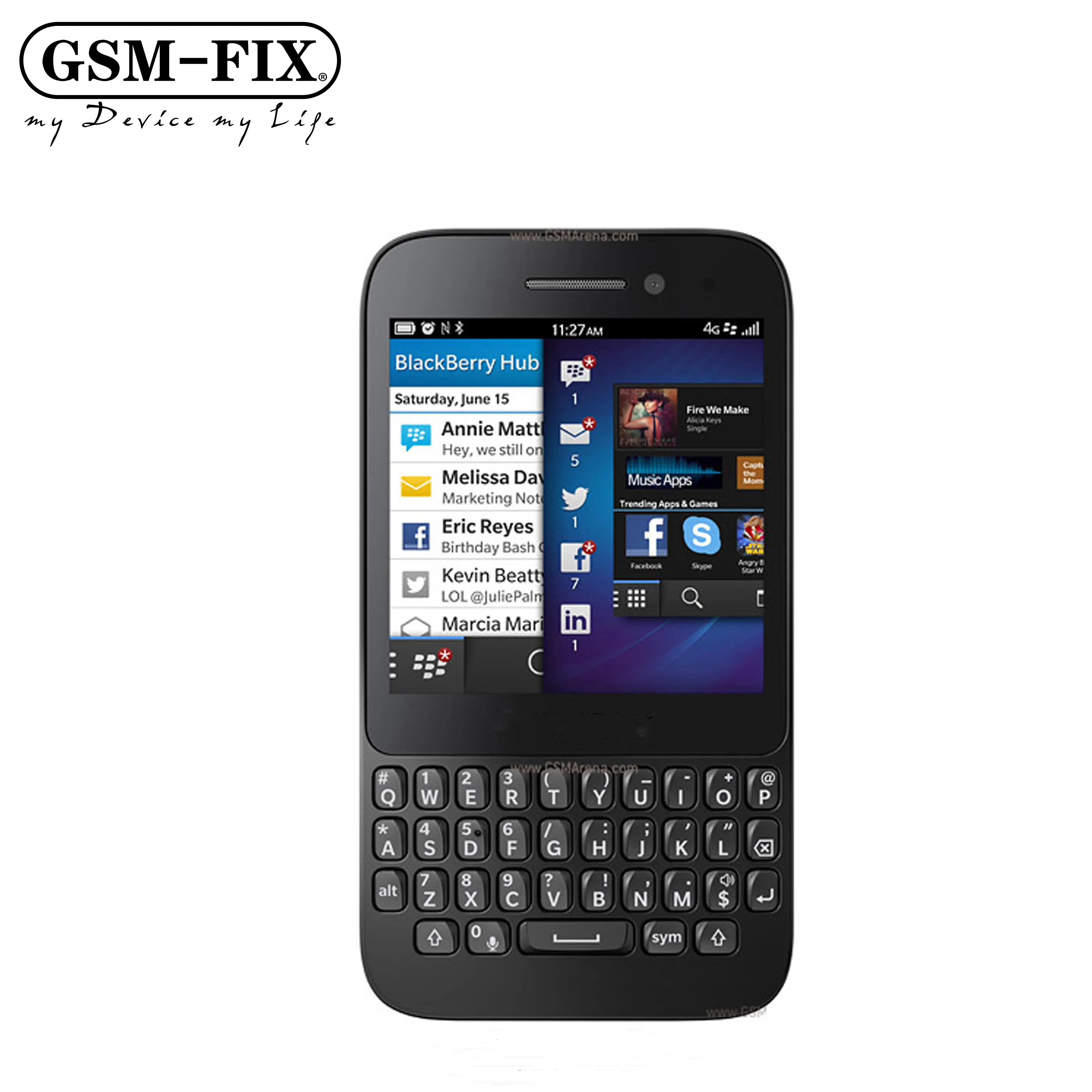 GSM-FIX для Blackberry Q5 разблокированный 2 ГБ ОЗУ 8 ГБ ОЗУ GSM 4G LTE мобильный телефон 5MP камера WIFI GPS Английский Арабский телефон