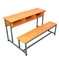 Haute qualité étudiant 3 sièges meubles en bois étudiant bureau et chaise Table banc pour projet d'école indienne