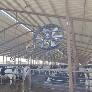 Ventilador de Panel para Ganado, Resistente, con Malla Protectora de Acero, Ventilador de Circulación de Aire para Establos y Ventilación Agrícola - Product Image 1