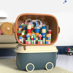 Boîte de rangement pour jouets d'enfants en forme de cochon mignon, en plastique, avec couvercle et poignée, vente en gros - Product Image 6