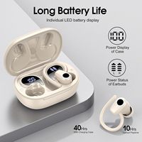 Écouteurs sport sans fil Huien HE-059B avec indicateur LED, étanchéité IPX4, contrôle tactile, son stéréo Hi-Fi et basses profondes