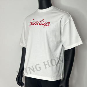 T-shirt en coton surdimensionné sérigraphié de haute qualité de style de rue personnalisé - Product Image 6