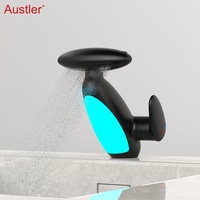 2025 moderne ET forme LED lumière ambiante tirer vers le bas lavabo robinet salle de bain évier robinets