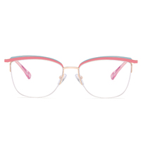 MS 81100 nuevas gafas de mujer MARCO DE Metal personalidad moda azul Anti luz gafas ópticas diseño sentido se puede personalizar Logo