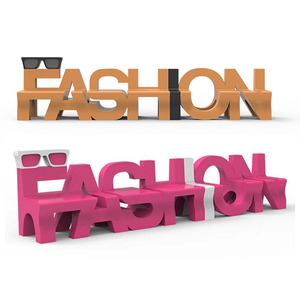 Y246 Tùy Chỉnh Thư Hình Ghế Hiện Đại Công Cộng Ngoài Trời Công Viên Băng Ghế Dự Bị Phân Bảng Chữ Cái Ghế Băng Ghế Đồ Nội Thất Ngoài Trời Tùy Chỉnh - Product Image 1