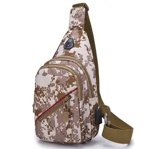 사용자 정의 허용 방수 패션 USB 디자이너 가슴 가방 크로스 바디 슬링 가방 남성 어깨 가방