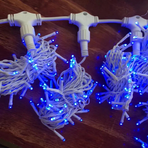 Luces LED de Cortina con Conector en T, IP44, Cable Blanco, Brillo Cálido, Extensibles, para Interiores/Exteriores, Decoración de Navidad, Bodas, Jardín, Regulables - Product Image 4