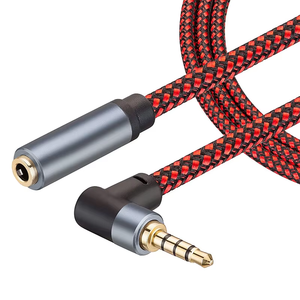 Xput <span class=keywords><strong>Cable</strong></span> <span class=keywords><strong>auxiliar</strong></span> de 90 grados Micrófono 3,5mm 3,5mm <span class=keywords><strong>Cable</strong></span> de audio Macho <span class=keywords><strong>a</strong></span> hembra <span class=keywords><strong>Cable</strong></span> <span class=keywords><strong>auxiliar</strong></span> Adaptador de conector de auriculares Audio - Product Image 1
