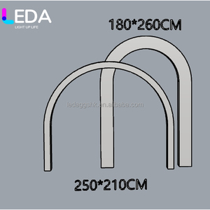 LEDA Factory Price Wedding Stage <b>Backdrop</b> 3D Pvc White Arch <b>Stand</b> For Aisle Decoration - Product Image 4