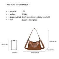 Sac bandoulière multi-couches élégant pour femme FOUR ONE en cuir PU avec chaînes, fermeture éclair, grande capacité, léger et résistant à l'eau