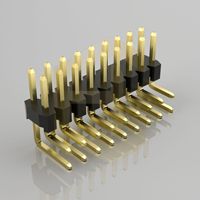 Connecteur à broches en laiton de 2,00 mm PZ200-2-06-W-2.0, double rangée, pas de 2,0 mm, prise à angle droit, boîtier en nylon, pour carte de circuit imprimé (PCB)