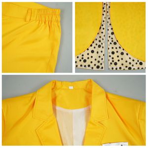 Costume da Uomo per Halloween e Carnevale, Ispirato al Film 'The Mask' di Jim Carrey, Completo Giallo con Cappello RMOV-38 - Product Image 3
