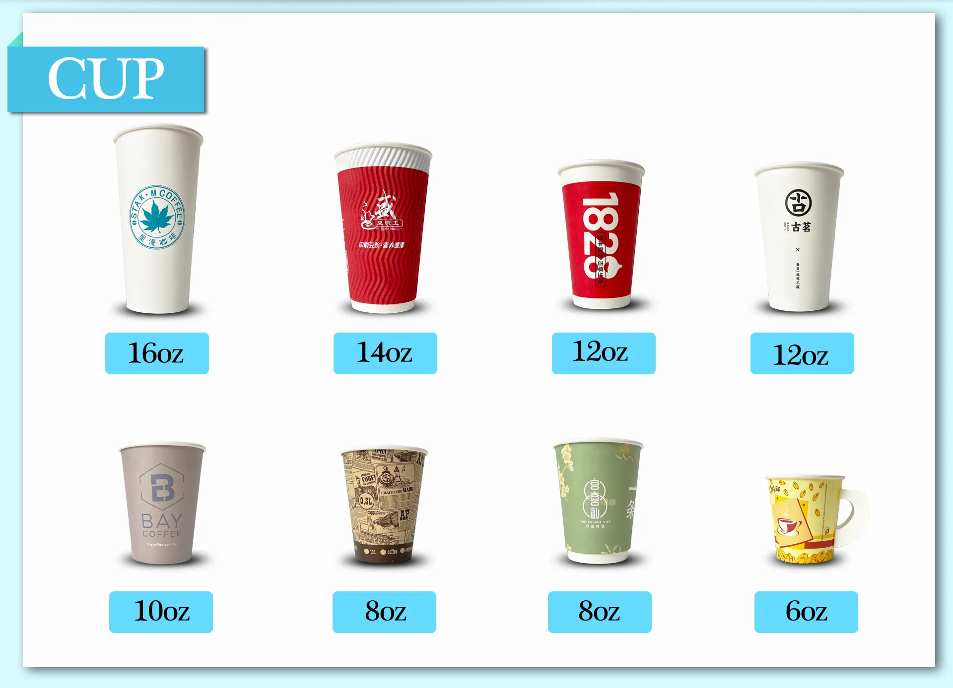 Tazze asportabili d'imballaggio del gelato della tazza del gelato del caffè del cartone di carta eliminabile biodegradabile del caffè