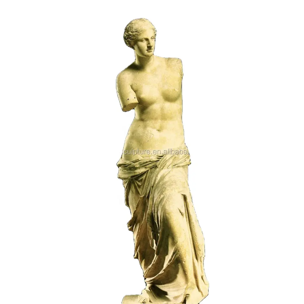 Chất Lượng cao Bằng Đá Cẩm Thạch Trắng Venus de Milo Nude Lady Tượng Điêu Khắc