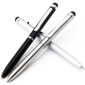 Vente flash - Stylos personnalisés - Stylo court en métal avec une largeur d'écriture de 1,0 mm - Personnalisable avec logo - Product Image 1