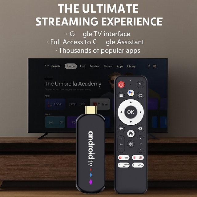 H96 Max Mini Smart TV Stick Amlogic S905L Quad Core Android 14.0 4K HD Video Playback 2.4G WiFi Home Entertainment TV Stick