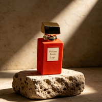 Flacon de parfum en velours premium 50 ml 100 ml rouge rose, design luxueux personnalisé, flacon de parfum avec bouchon en alliage de zinc en forme de couronne