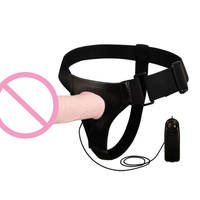 Pénis Creux Portable Seksfun avec Harnais Dildo, Dildo Vibrant Télécommandé pour Homme