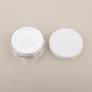 Estuche transparente para polvos sueltos con malla para recargar polvos fijadores, para todo tipo de piel, envase cosmético - Product Image 3