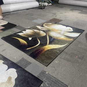 100% polyester velours tapis fabriqué <span class=keywords><strong>à</strong></span> la <span class=keywords><strong>machine</strong></span> doux moderne plat tissage antidérapant résistant aux taches maison salon salle <span class=keywords><strong>à</strong></span> manger chambre hôtel adolescent utilisation - Product Image 2
