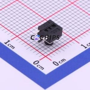 TS-1091B-A4B3-D2 Tactile Switch Through hole Component THT Switch Single Pole Single Throw Round Button 2.5N Right Angle Insert - Product Image 2