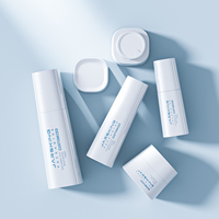 Pompe cosmétique de luxe chic PETG Lotion bouteille d'emballage carrée unique 30 50 100 120 ml ensemble de soins de la peau conteneur