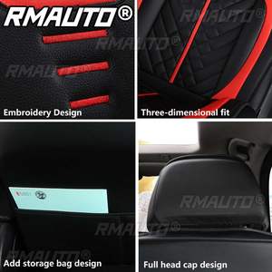 Housse de siège de voiture 1/2 pièce, coussin de protection universel en cuir PU pour automobiles, compatible Peugeot et Nissan - Product Image 4