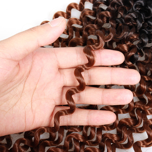 Marlybob 14 pollici onda d'acqua <span class=keywords><strong>passione</strong></span> ricci intrecciatura capelli ad alta temperatura in fibra di capelli sintetici per donne nere uncinetto capelli ricci - Product Image 4