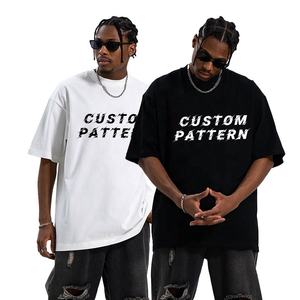 Camiseta gráfica de algodón 100% de alta calidad para hombre, ropa de calle de peso pesado, Camiseta con estampado Dtg de gran tamaño, camisetas impresas personalizadas - Product Image 3