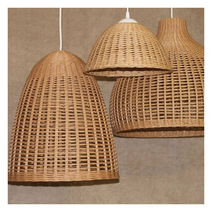 Nouveau design vente chaude 2025 Design Floral tissé à la main Jute corde lampe pendentif rotin rond pendentif moderne - Product Image 2