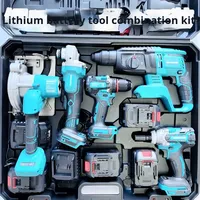 Ensemble d'outils à batterie au lithium rechargeable de style XY, meuleuse d'angle, perceuse électrique, clé électrique, tronçonneuse électrique, 3 ans
