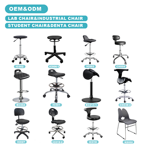 Silla de <span class=keywords><strong>Laboratorio</strong></span> Ergonómica Ajustable de Cuero PU ESD con Reposapiés, Ruedas y Respaldo para Estar Sentado por Largos Periodos, Uso <span class=keywords><strong>en</strong></span> Hospitales, Laboratorios y Computación - Product Image 4