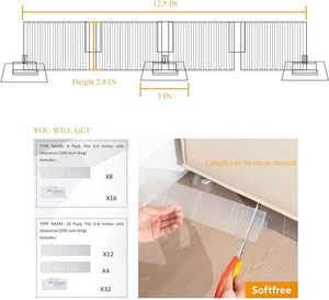 Rõ ràng Acrylic couch chặn đồ chơi 3-4 inch đồ nội thất cao giường bảo vệ cuttable bảo vệ ghế sofa giải phóng mặt bằng kệ trưng bày vật nuôi mọi thứ - Product Image 6