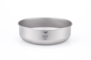 Bol en titane pur ultraléger de qualité supérieure, vaisselle écologique, à paroi simple, pour salade et nouilles, 700 ml, finition sablée gris argenté, moderne - Product Image 6