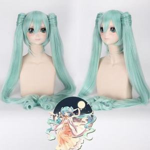 Nuevo Lanzamiento: Peluca de Fibra Sintética de Alta Temperatura, Larga, Lisa y Ondulada, con Red de Rosas, Doble Pinza, Azul <span class=keywords><strong>Miku</strong></span> <span class=keywords><strong>Cosplay</strong></span>, 180% de Densidad, para Halloween - Product Image 6