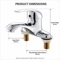 Premium Banyo Lavabo Bataryası - Lavabo Muslukları - Banyo Musluğu Geleneksel Sıhhi Tesisat Parçaları Banyo Aksesuarları