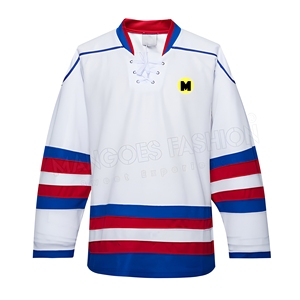 Maillot de hockey sur glace pour homme, taille personnalisée, impression numérique, nom d'équipe personnalisé, marque, 100% polyester, évacuation de l'humidité, respirant et à séchage rapide - Product Image 1