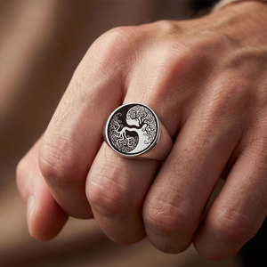 Bague Chevalière Personnalisée en Acier Inoxydable 316L Plaqué Or PVD 14k 18k pour Hommes, Vente en Gros, Anti-ternissement - Product Image 5