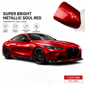 High Quality PVC Car <b>Wrap</b> <b>Vinyl</b> 1.52*16m Super Bright Metallic Red Color Changing Body Wrapping Anti-Scratch and UV Proof - Product Image 1