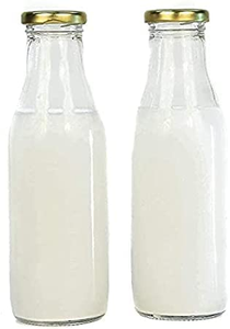 ขวดน้ำผลไม้แก้วใส ขนาด 250 มล. 500 มล. 1 ลิตร พร้อมฝาโลหะ - Product Image 4